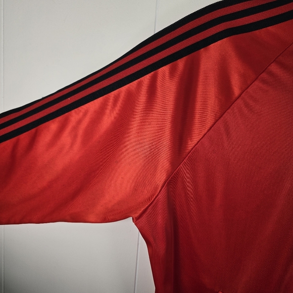 Vintage Red and Black Adidas Track Jacket Large Keyrolan 80s Trefoil - Picture 4 of 7